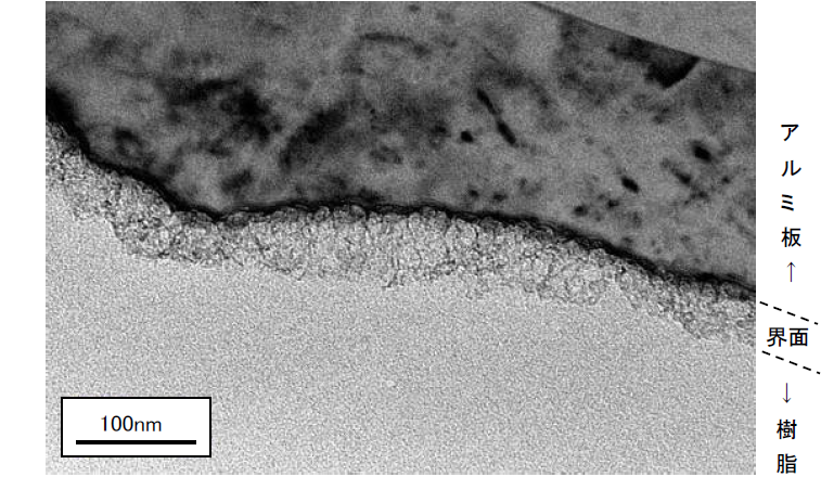 PPS樹脂/アルミ板接合部
